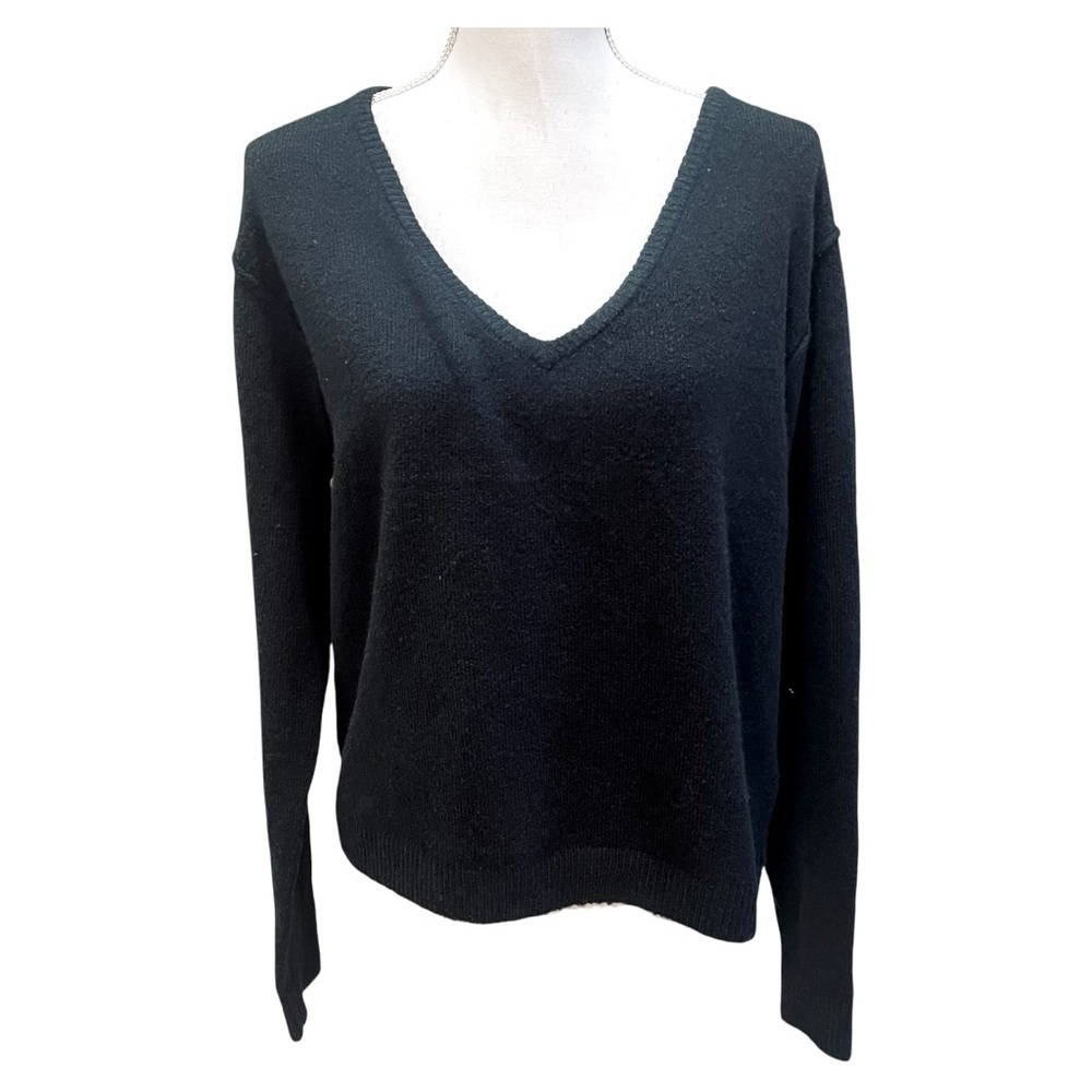 American Eagle Oversized Black V-Neck Sweater XS X-Small